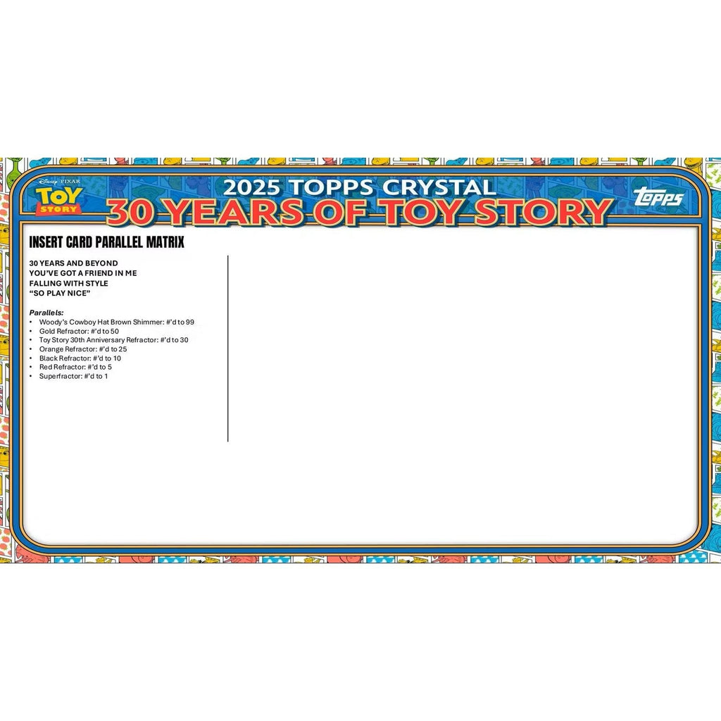 2025 Topps Pixar Crystal 30 Years of Toy Story Hobby Box