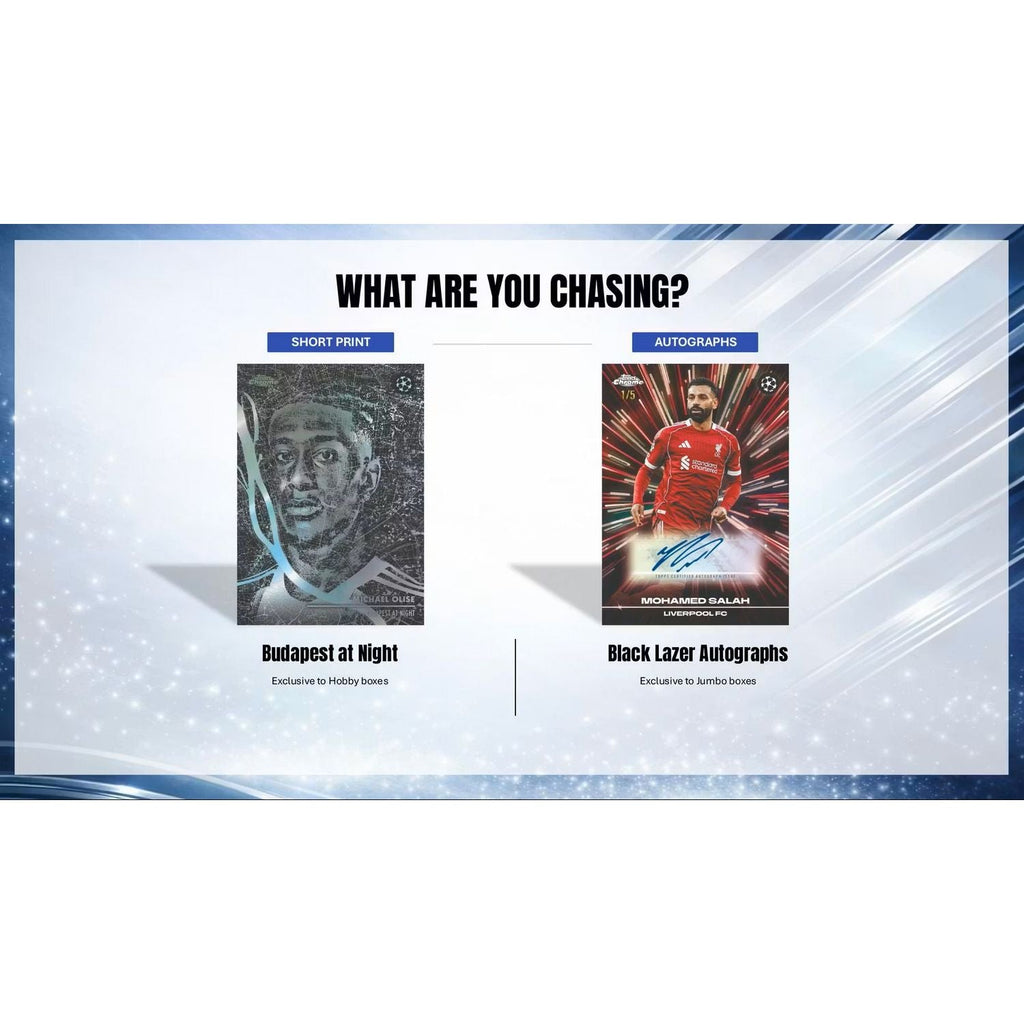2025-26 Topps Chrome UEFA Club Competitions Soccer Breaker’s Delight 6-Box Case