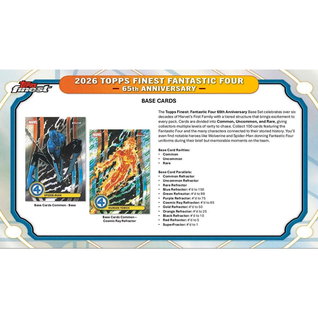 2026 Topps Finest: Fantastic Four 65th Anniversary Hobby Box