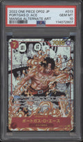 Portgas D Ace One Piece Card Game OP02 Manga Alt Art Japanese #013 PSA 10