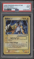Raikou Gold Star Pokemon EX Unseen Forces Holo #114 PSA 9