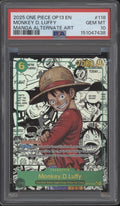 Monkey D Luffy One Piece Card Game OP13 Manga Alternate Art #118 PSA 10