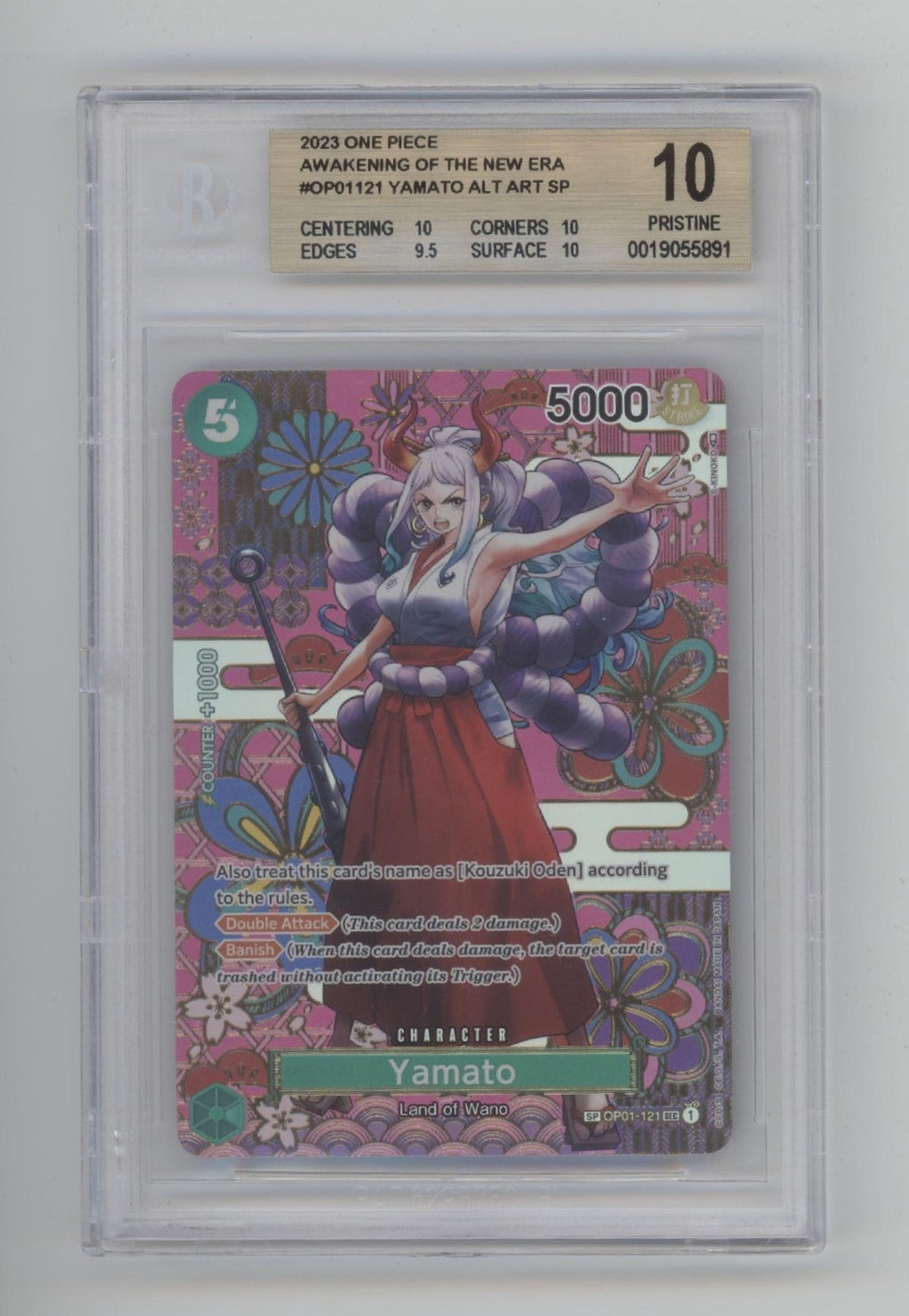 Yamato One Piece Awakening of the New Era Alternate Art Beckett 10 Pristine