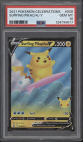 Surfing Pikachu V Pokemon Celebrations #008 PSA 10