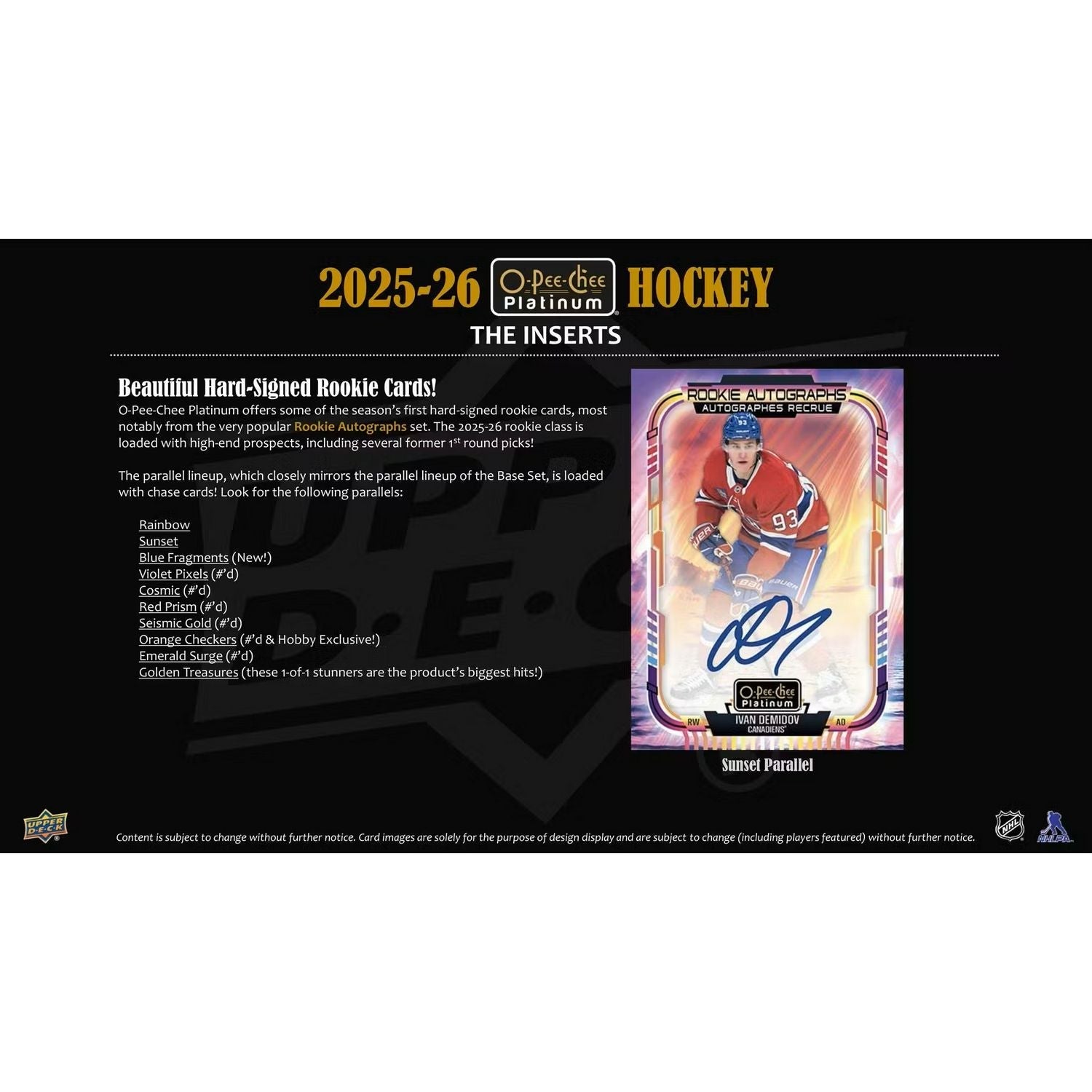 2025-26 Upper Deck O-Pee-Chee Platinum Hockey Hobby Box *Contact Us To Order*
