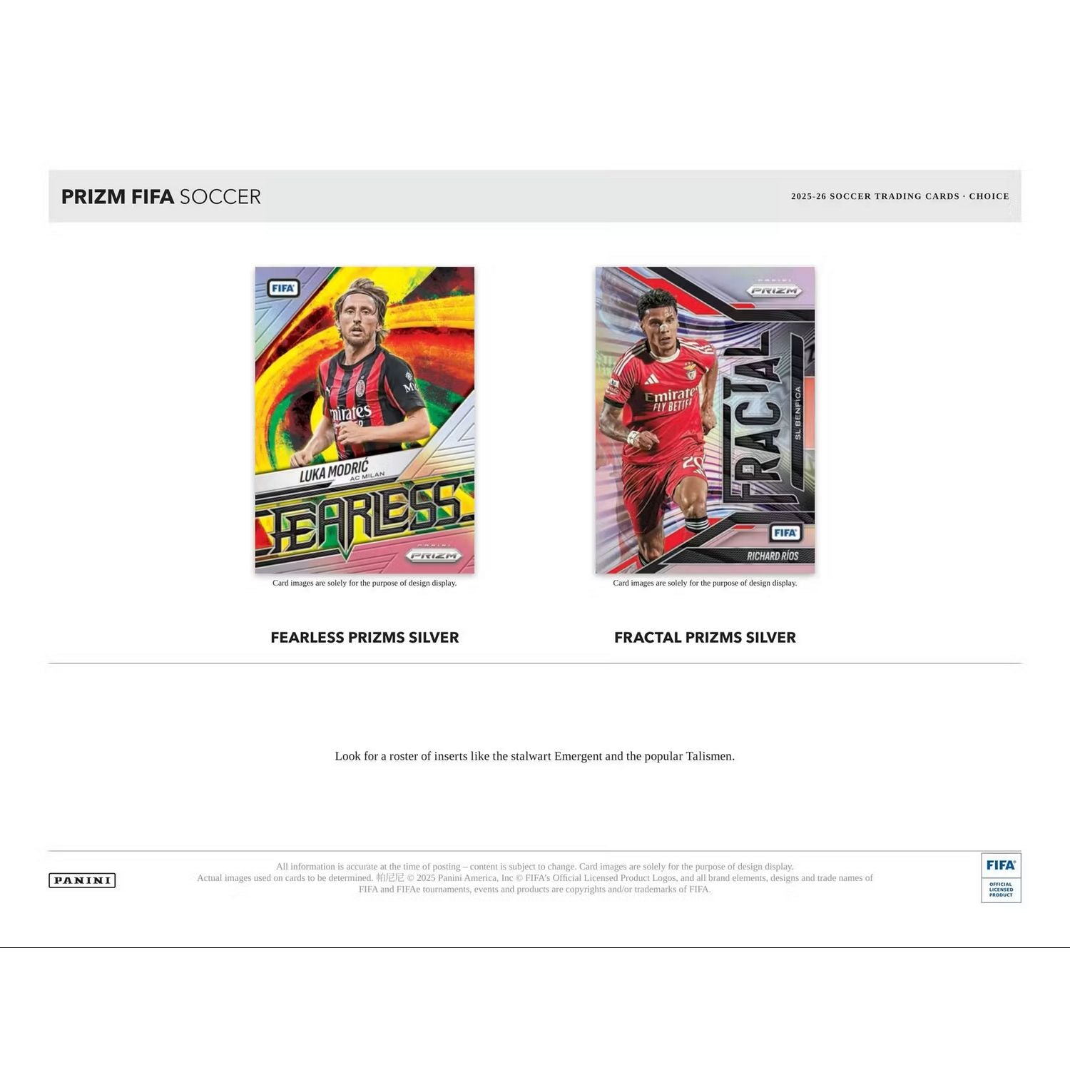 2025-26 Panini Prizm FIFA Soccer Choice Box